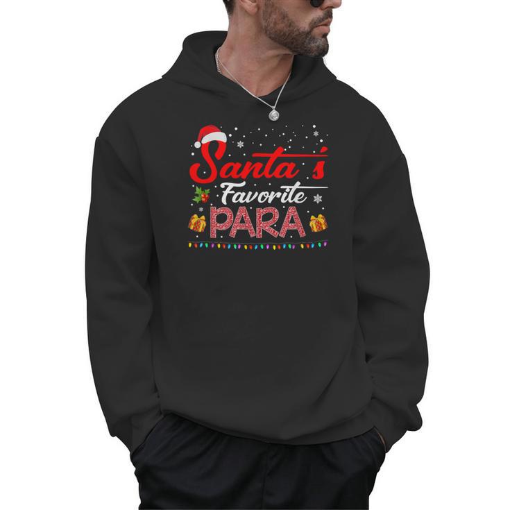 Santa's Favorite Para Christmas Paraprofessional Teacher Men Hoodie