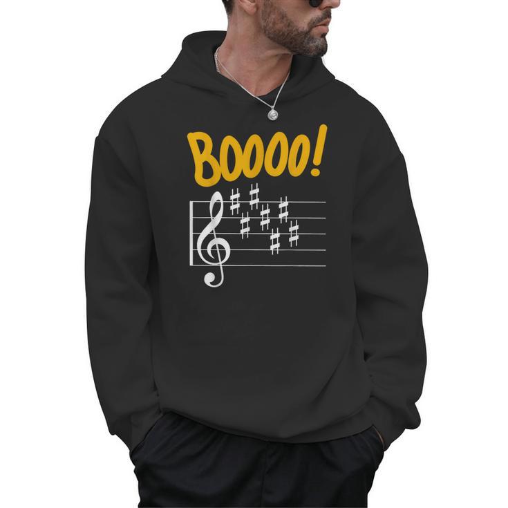 Scary Key Signature Boo Music Halloween Musician Teacher Men Women Men Hoodie