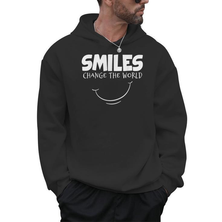 Smile Smiles Change The World Teacher T-Shirt Happy T-Shirt Men Hoodie