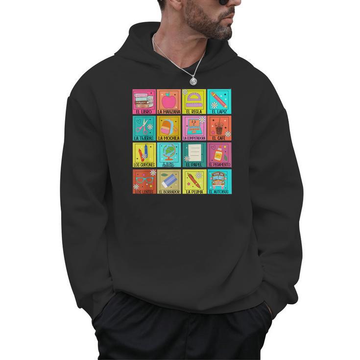 Spanish Teacher Back To School Maestra Dual Language Crew Men Hoodie