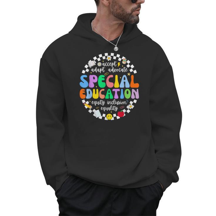 Special Education Teacher SPED Squad Team Kids Men Groovy Men Hoodie