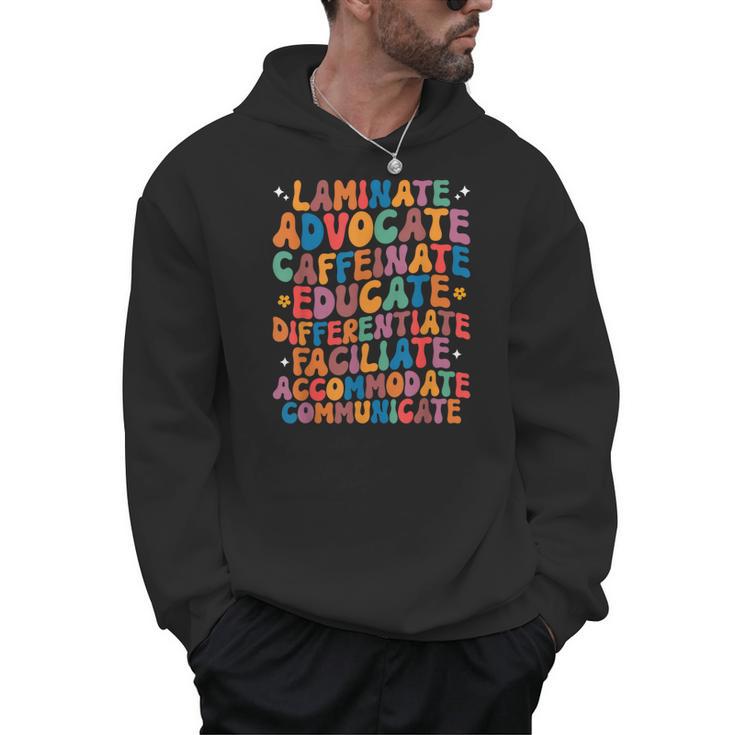 Sped Caffeinate Advocate Laminate Educate Teacher Men Women Kids Men Hoodie