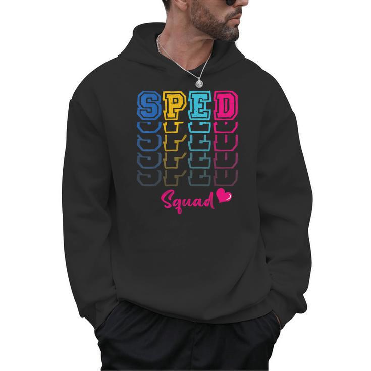 SPED Squad Proud Special Education Para Teacher Colorful Men Hoodie