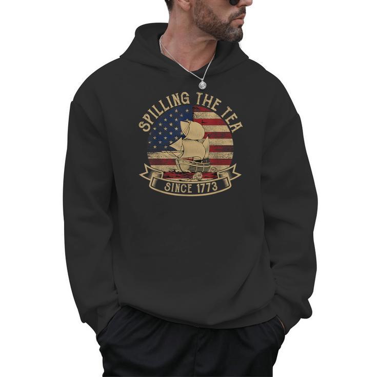 Spilling The Tea Since 1773 American History Teacher Vintage Men Hoodie