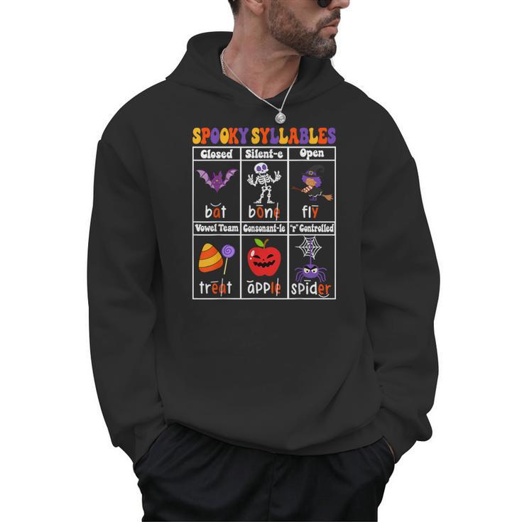 Spooky Syllables Teacher Halloween Educational Kids Men Hoodie