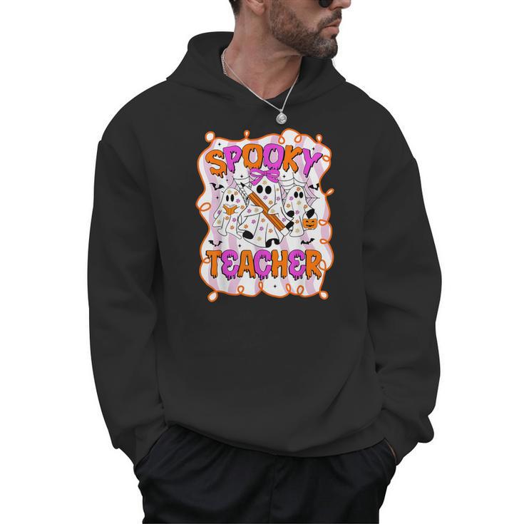 Spooky Teacher Ghost Pencil Teacher Halloween Teacher Men Hoodie