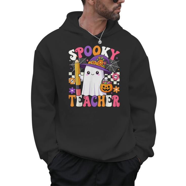 Spooky Teacher Ghost Pencil Teach Halloween Teacher Men Hoodie