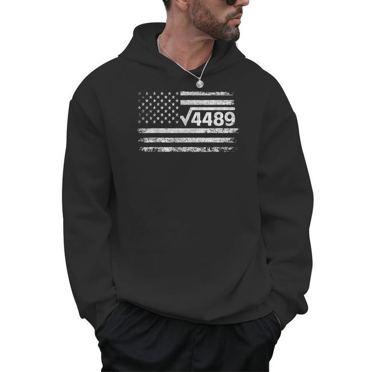 Square Root 4489 Slang Math Teacher Six Seven 6 7 USA Flag Men Hoodie