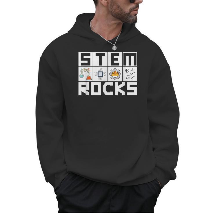 STEM Rocks Science Technology Engineering Math STEM Teacher Men Hoodie