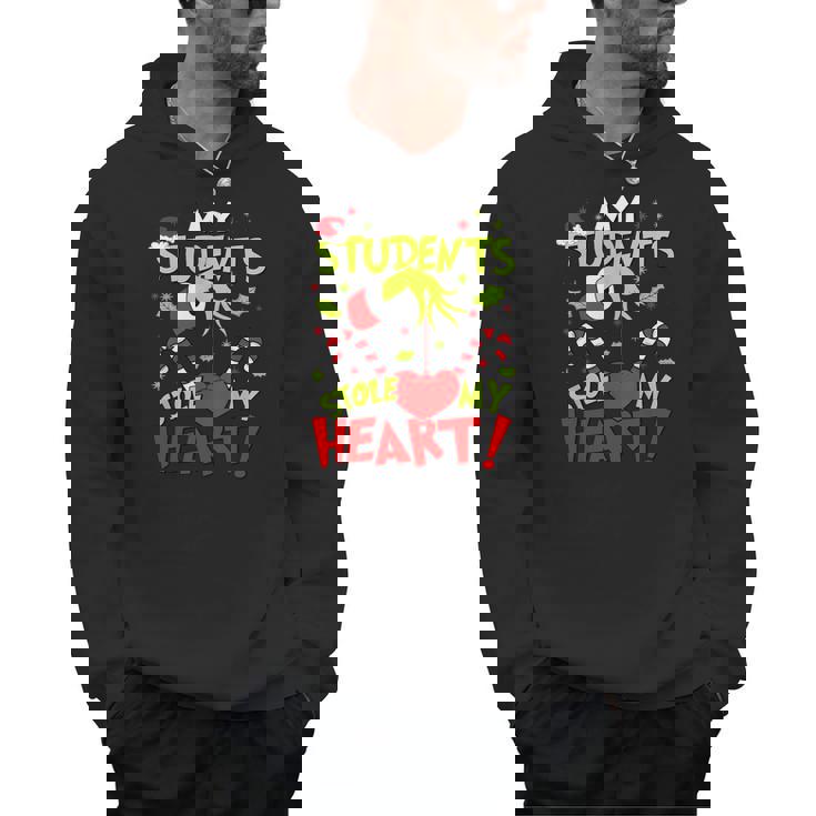 My Students Stole My Heart Teacher Holiday Merry Christmas Men Hoodie