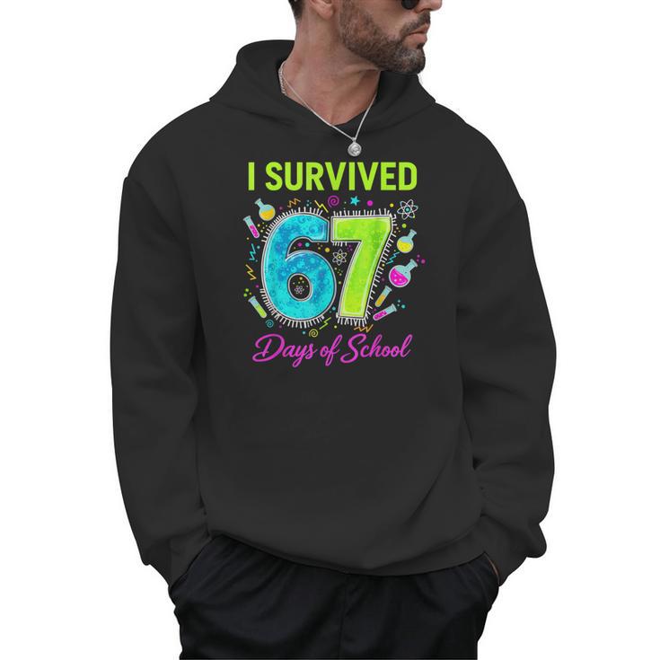 I Survived 67 Days Of School 67 Meme Science Teacher Men Hoodie