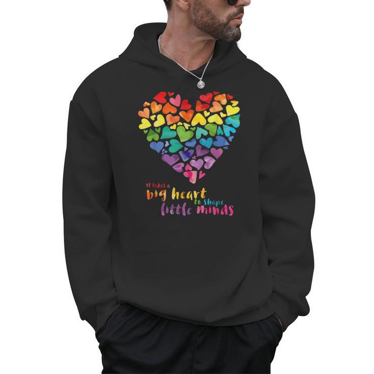 It Takes a Big Heart To Shape Little Minds Teacher Men Hoodie