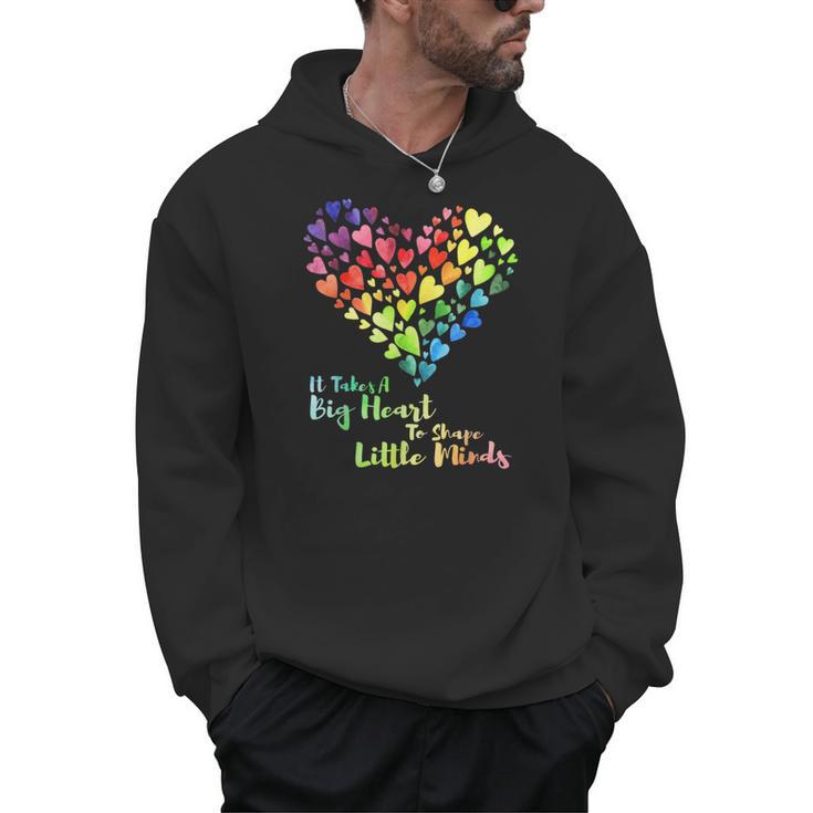 It Takes A Big Heart To Shape Little Minds Teacher Student Men Women Kids Men Hoodie