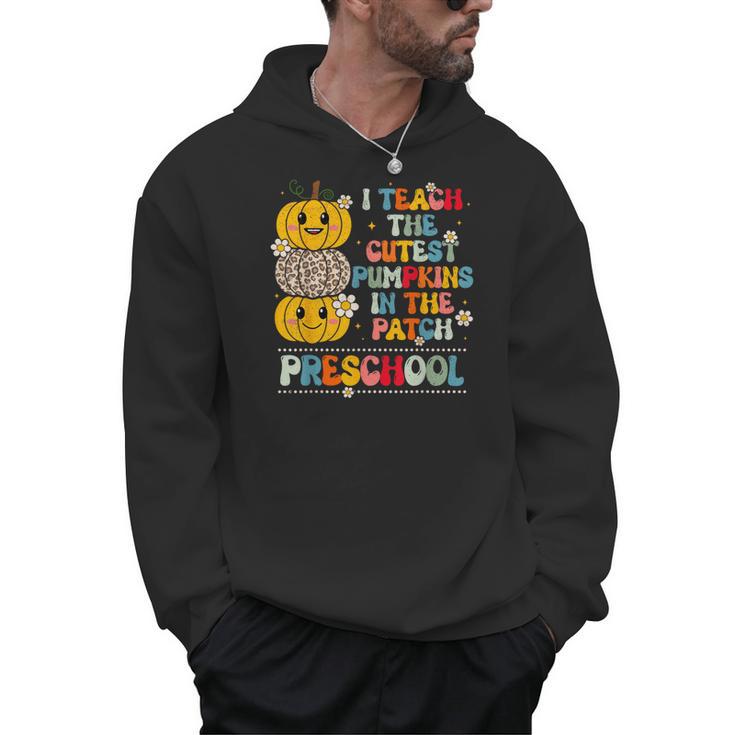 I Teach The Cutest Pumpkins Preschool Teacher Halloween Men Hoodie