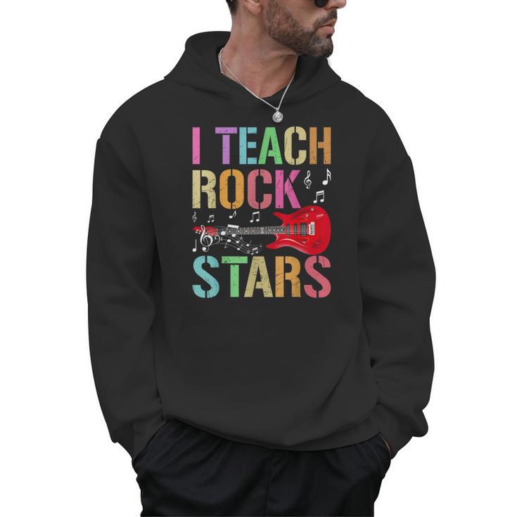 I Teach Rockstars Band Vibes Teacher Rocks My Music Teaching Men Hoodie