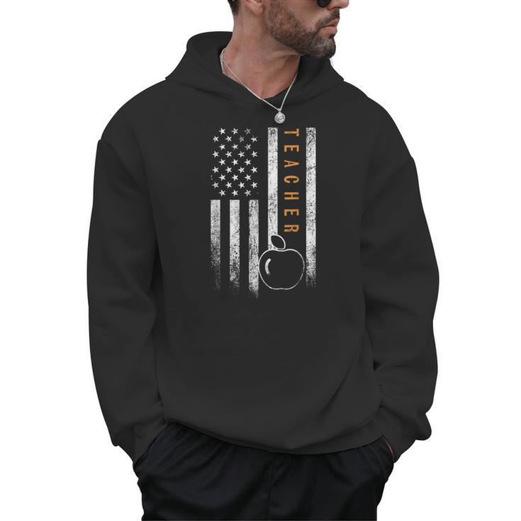 Teacher American Flag Teacher's Day Teaching Men Hoodie