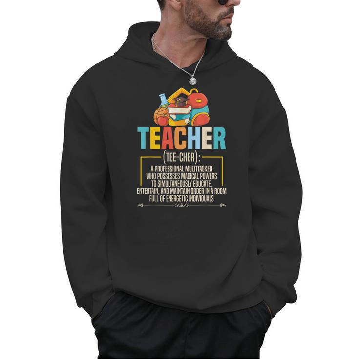 Teacher Definition Teaching School Teacher Men Women Men Hoodie