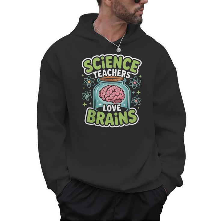 Teacher Halloween Costume Science Teachers Love Brains Men Hoodie