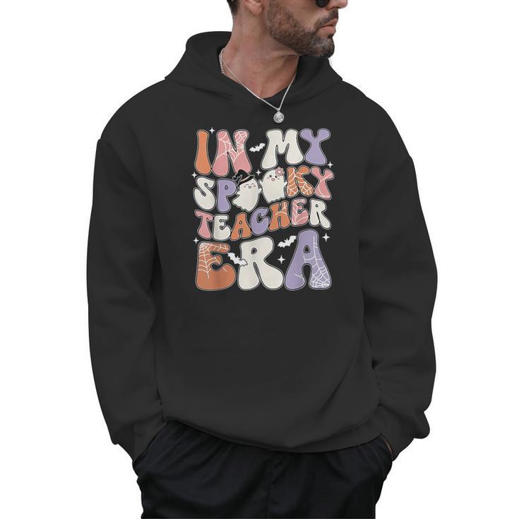 Teacher Halloween In My Spooky Teacher Era Retro Groovy Men Hoodie