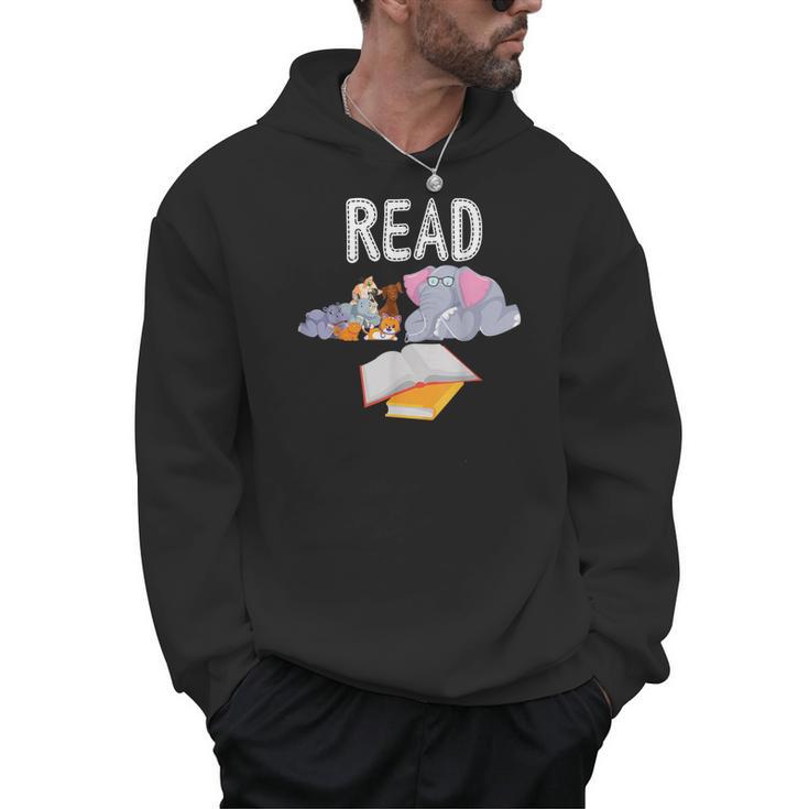 Teacher Library Read Book Club Piggie Elephant Pigeons Men Women Kids Men Hoodie
