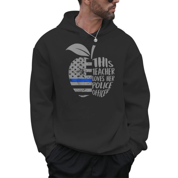 This Teacher Loves Her Police Officer Wife Saying Men Hoodie