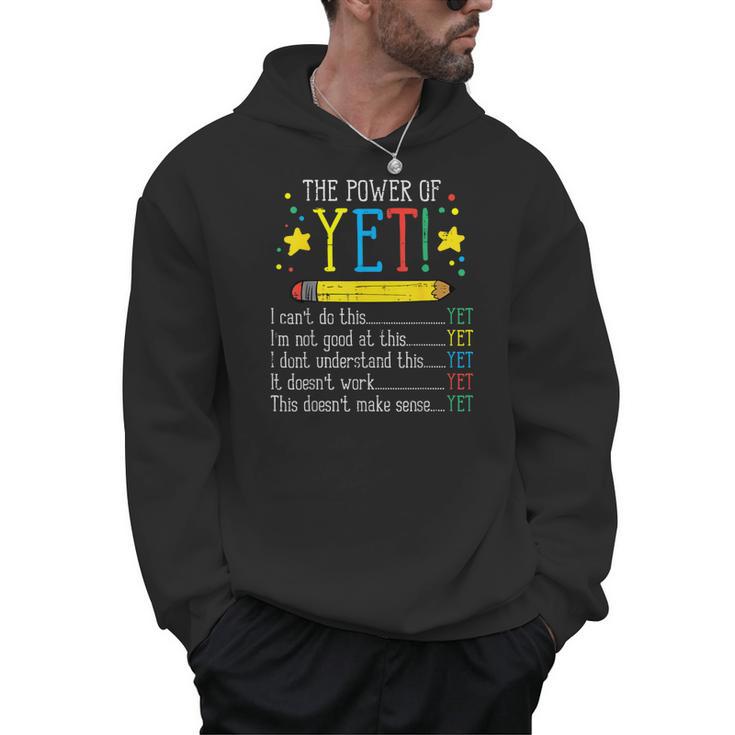 Teacher Power Of Yet Cant Do This Inspirational Women Men Men Hoodie
