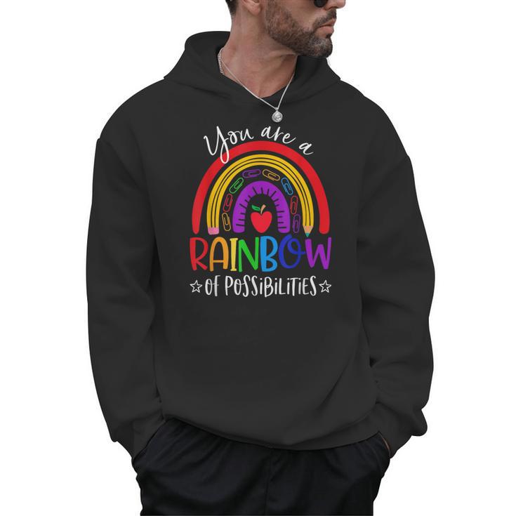 Teacher You Are a Rainbow Of Possibilities Funny Men Hoodie