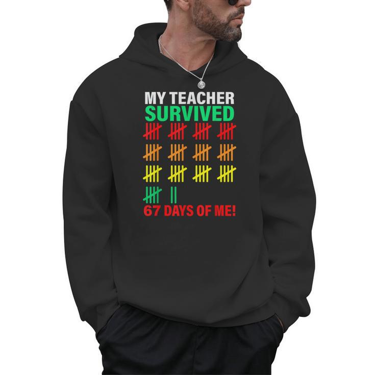 My Teacher Survived 67 Days Of Me School Kids Costume Men Hoodie