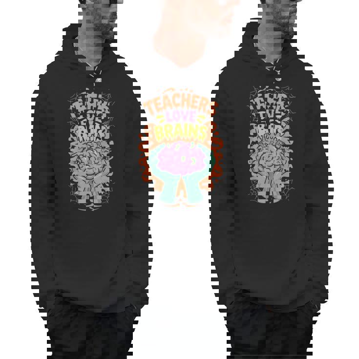 Teacher Teachers Love Brains Halloween Men Women Men Hoodie