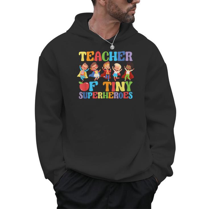 Teacher Of Tiny Superheroes Teach 100th Day Of School Men Hoodie
