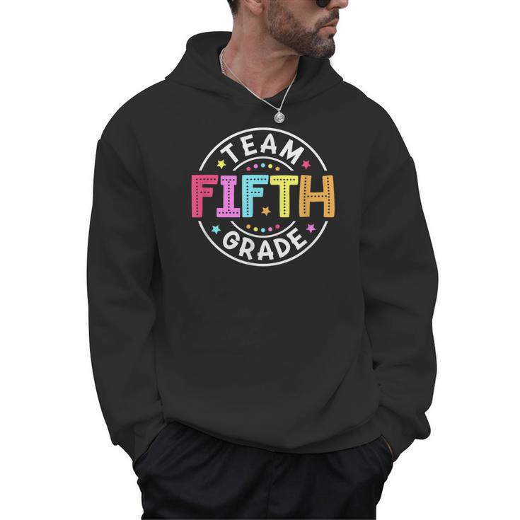 Team Fifth Grade Teacher Back To School 5th Grade Squad Kids Men Hoodie