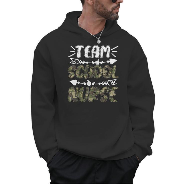 Team School Nurse Camo Teacher Student Back To School For Men Women Men Hoodie