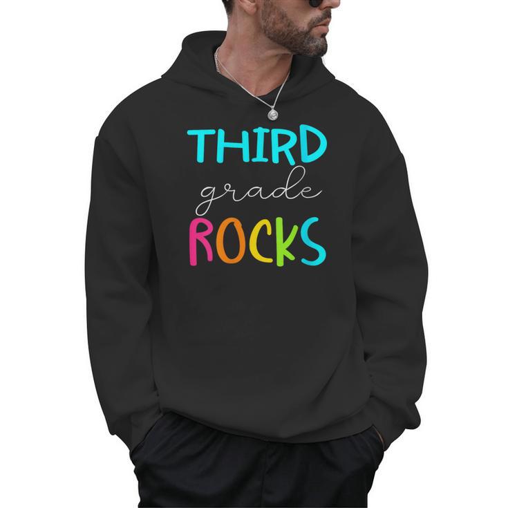 Third Grade Rocks Shirt Team 3rd Grade Teacher Men Hoodie