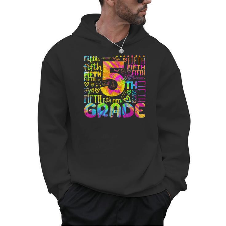 Tie Dye 5th Grade Typography Team Fifth Grade Teacher For Men Women Girls Kids Men Hoodie