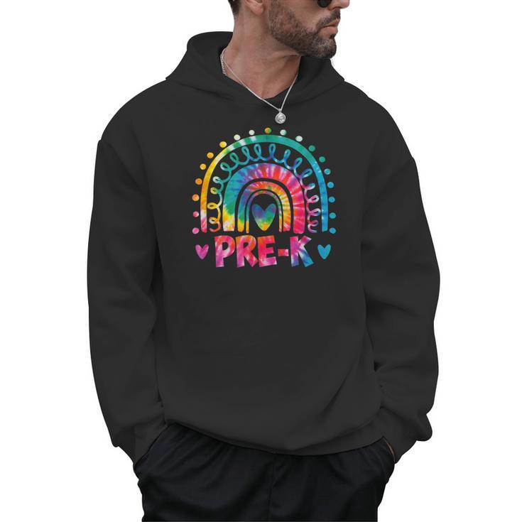 Tie Dye Prek Teacher Rainbow Preschool Back To School Girl Men Hoodie