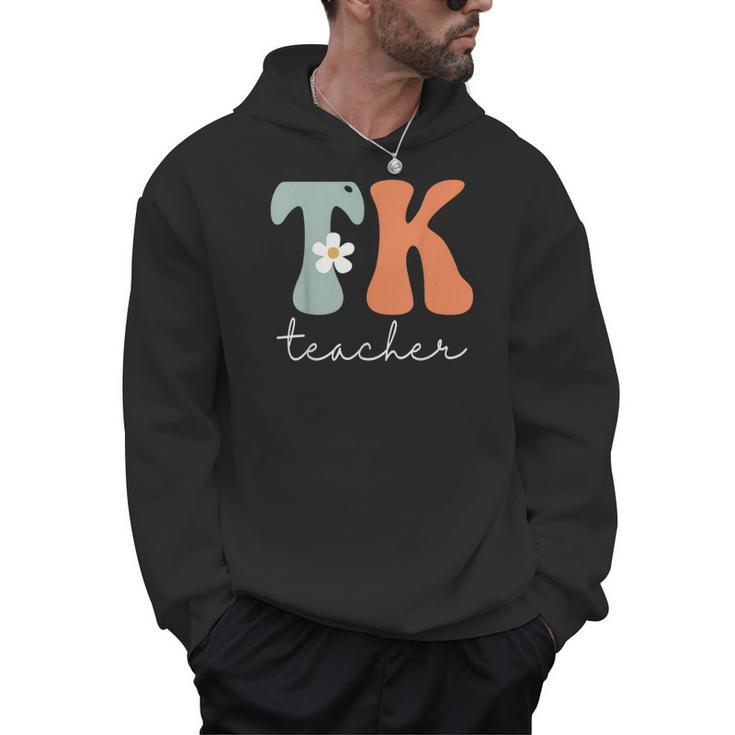 TK Teacher Retro Groovy Vintage Happy First Day Of School Men Hoodie