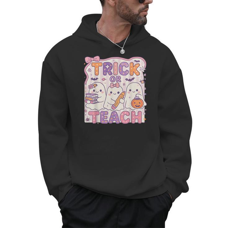 Trick Or Teach Retro Halloween Teacher Look Men Hoodie
