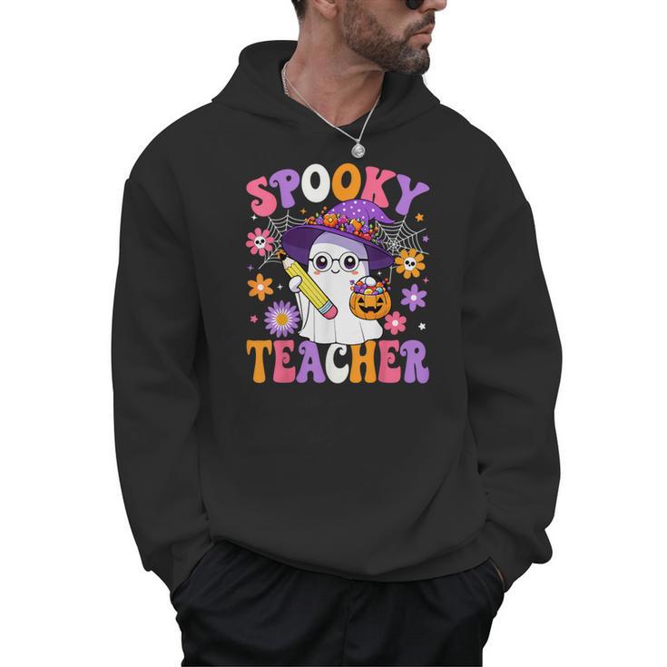 Trick Or Teach Spooky Teacher Ghost Halloween Teacher Men Hoodie