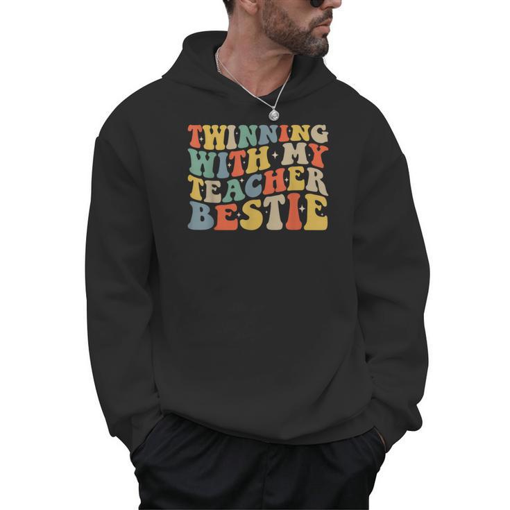 Twin Day Friends Teacher Twinning With My Bestie Matching Men Hoodie