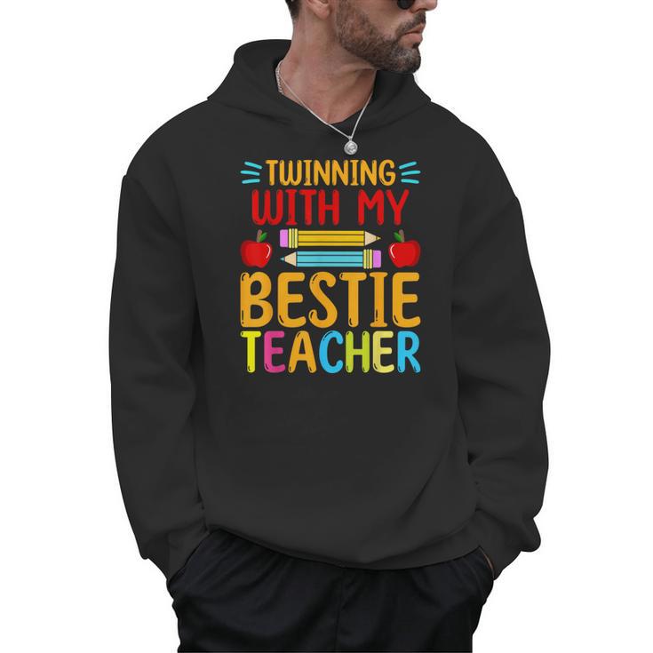 Twinning With My Bestie Teacher Boy Spirit Week Twin Day Men Hoodie