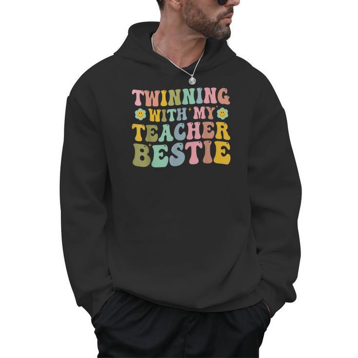 Twinning With My Teacher Bestie Twin Day Matching Teachers For Men Women Girls Kids Men Hoodie