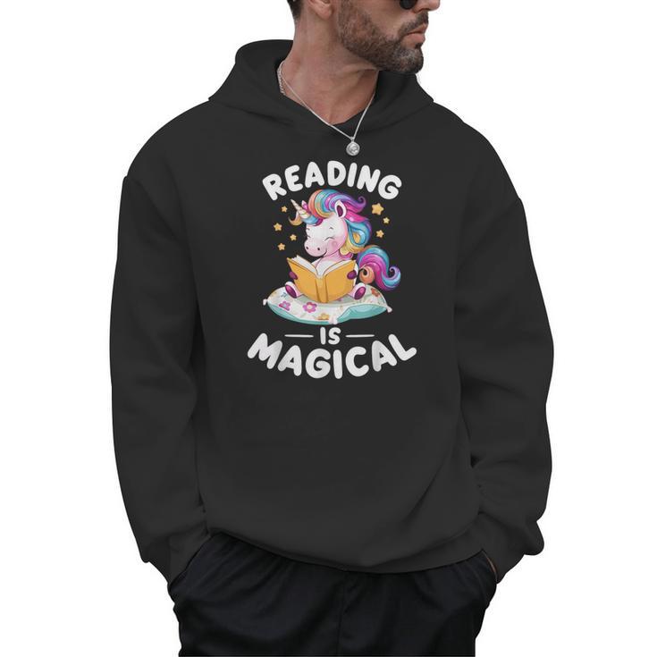 Unicorn Teacher Reading Is Magical Book Men Hoodie