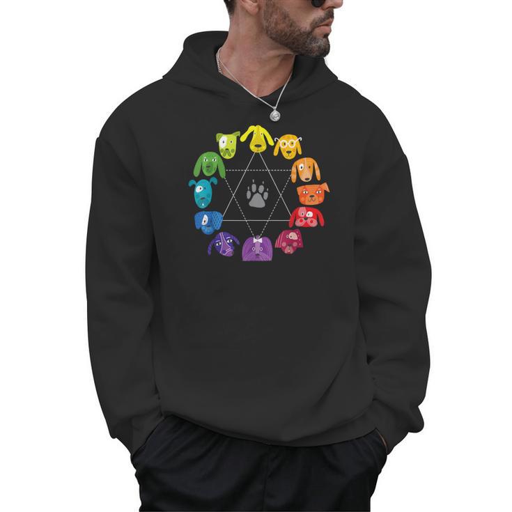 Unique For Artists By ADS Color Wheel Educational Art Teacher Dog Themed Artist Small Men Hoodie
