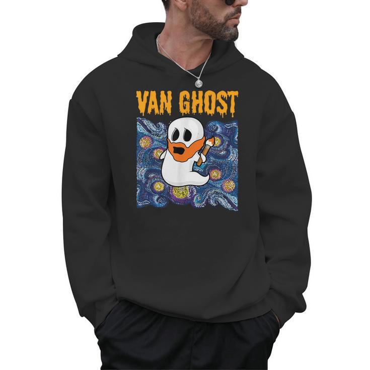 Van Ghost Art Teacher Halloween Van Gogh Starry Night Men Hoodie