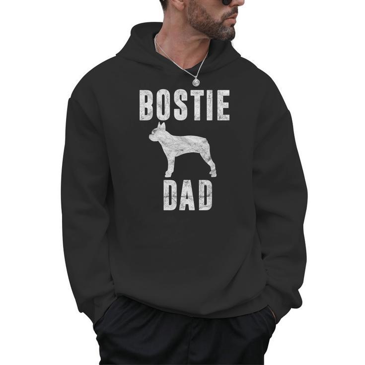 Vintage Boston Terrier Dad Dog Daddy Bostie Father Men Hoodie