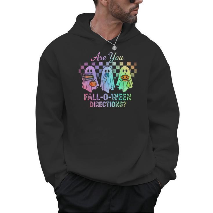 Vintage Are You Fall O Ween Directions Teacher Halloween Men Hoodie