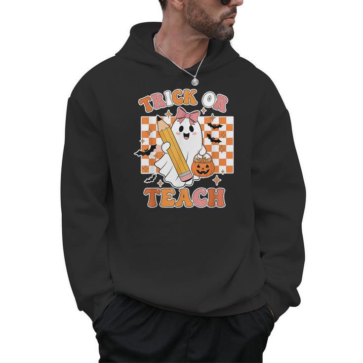 Vintage Teacher Shirt Women Trick Or Teach Halloween Men Hoodie
