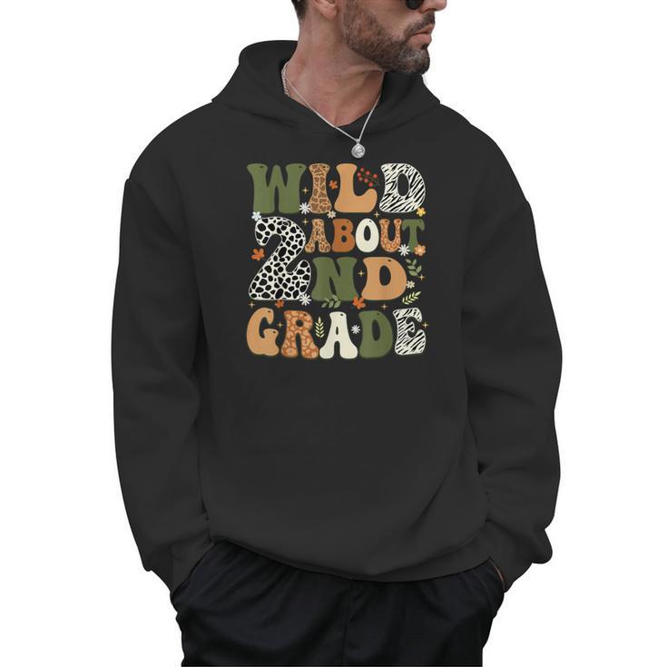 Wild About 2nd Grade Teacher Student First Day Of School Men Hoodie