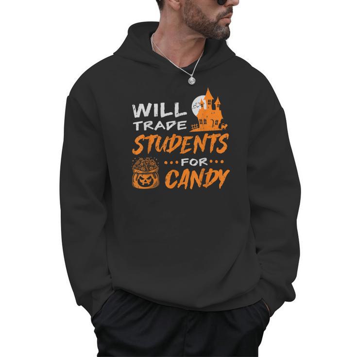 Will Trade Students For Candy Halloween Costume Teacher Men Hoodie