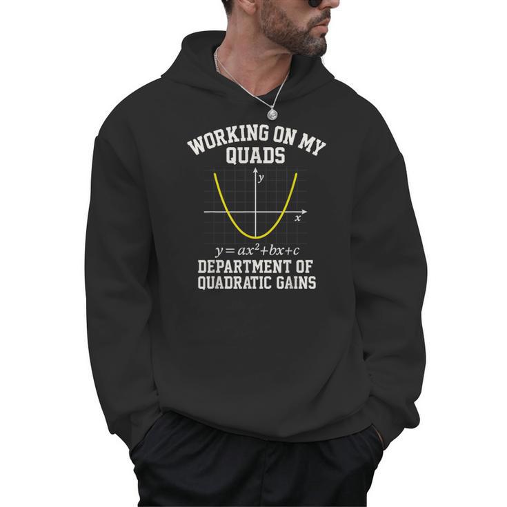 Working On My Quads Algebra Math Gym Teacher Men Hoodie